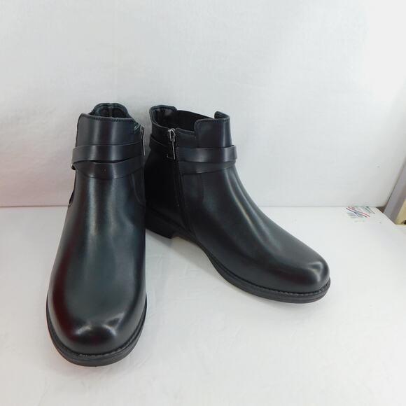 Propét Womens Tatum Black Ankle Boots Leather Size 9 New - Picture 3 of 8